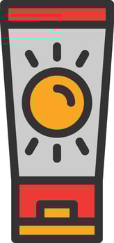 Sunblock Line Filled Icon vector