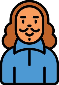 Shakespeare Line Filled Icon vector