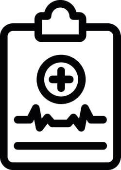 Medical Report Line Icon vector