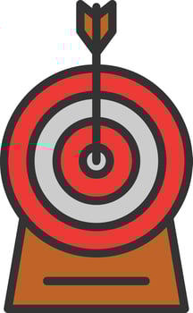 Goal Line Filled Icon vector
