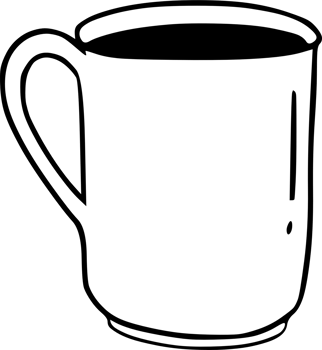 Ceramic mug doodle png