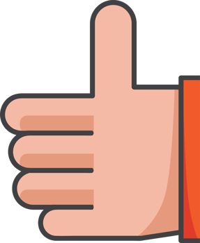 thumbs up like illustration png