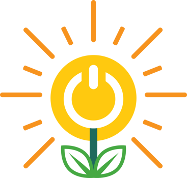 power with plant, green energy icon png