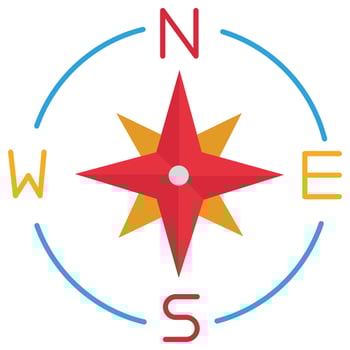 Cardinal point which can easily  modify or edit vector