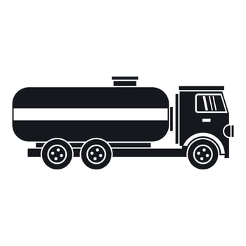 Fuel tanker truck icon, simple style vector
