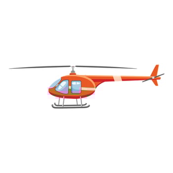 Helicopter icon, cartoon style vector