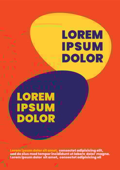 Free form poster template infographic vector