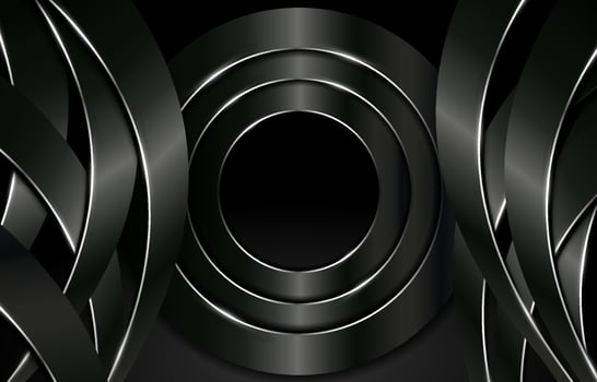 Black Abstract Webbing With Silver Line vector