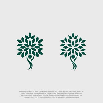 human tree icon with green leaves  eco concept vector. This graphic also represents environmental protection, nature conservation eco friendly growth, expansion, growth mentality, growth mindset vector