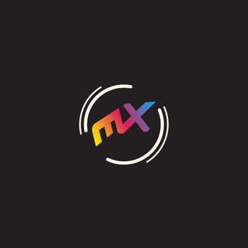 MX Text Logo vector