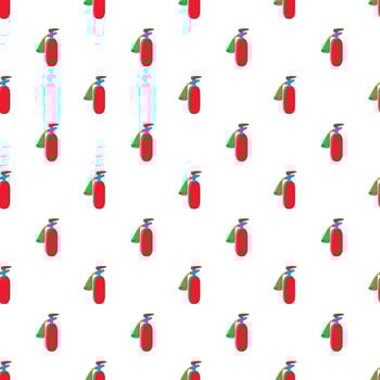 Fire extinguisher pattern, cartoon style vector