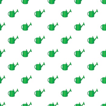 Watering can for garden pattern, cartoon style vector