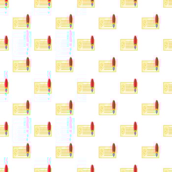 Checkbook pattern, cartoon style vector