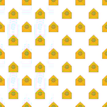 Email pattern, cartoon style vector