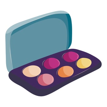 Eyeshadow icon, cartoon style vector