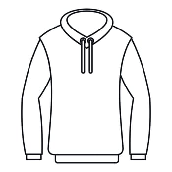Hoody icon, outline style vector