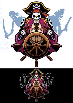 Dead Pirates Mascot vector