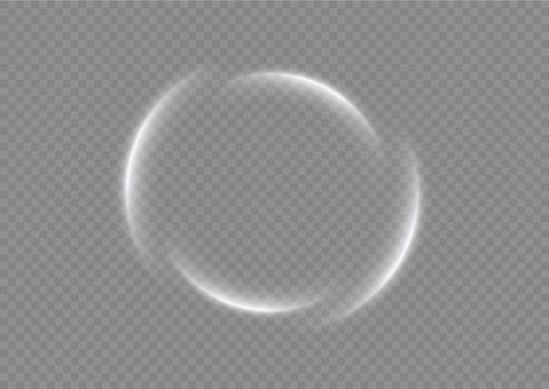 Light white Twirl. Curve light effect of white line. Abstract luxury white light vector flare semicircle and spark light effect. Luminous white circle portal. PNG Podium, platform, table.