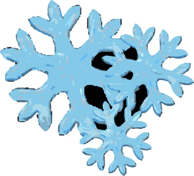 Snow icon set winter design vector