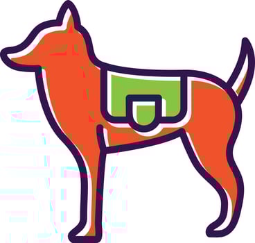 Dog Filled Icon vector