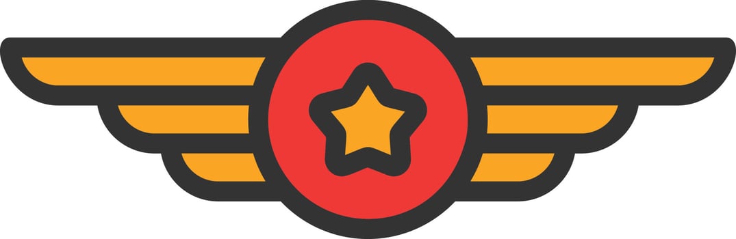 Medal Line Filled Icon vector