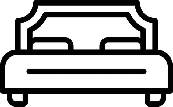 Double Bed Vector Icon Design