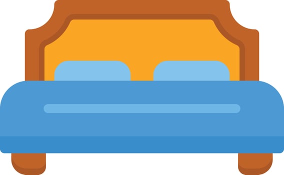 Double Bed Vector Icon Design