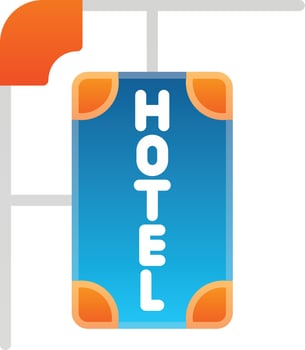 Hotel Sign Vector Icon Design