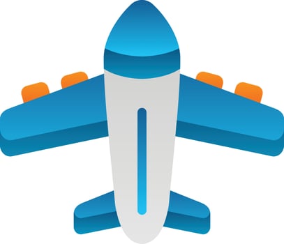 Airplane Vector Icon Design