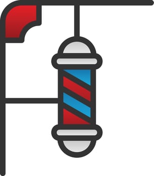 Barbershop Pole Vector Icon Design