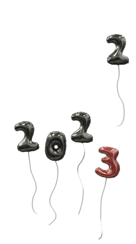 New Years Balloon 2022 fly away 2023 arrived all black 3 red png
