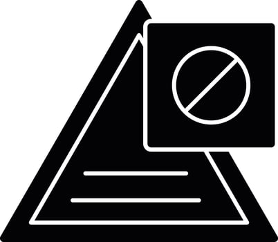 Avoid Glyph Icon vector