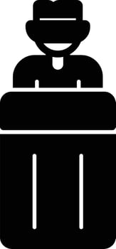 Riot Police Glyph Icon vector