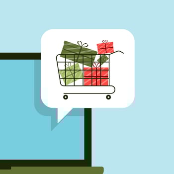 New gift purchase offer. The concept of online sales vector