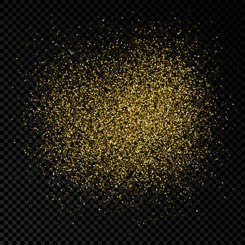 Golden glittering backdrop. Background with gold glitter effect and empty space for your text. Vector illustration