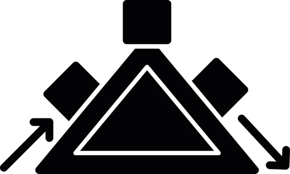 Potential Energy Glyph Icon vector