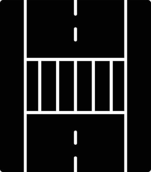 Pedestrian Crossing Glyph Icon vector