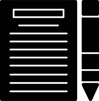 Copywriting Glyph Icon vector