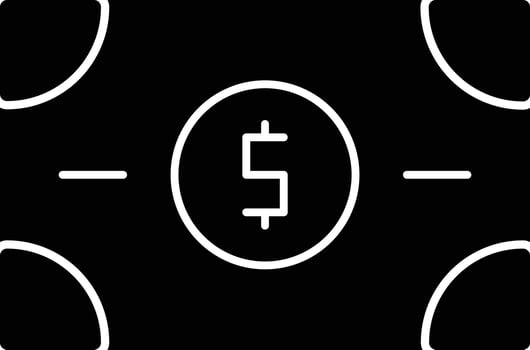 Money Glyph Icon vector