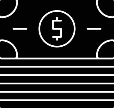 Banknotes Glyph Icon vector
