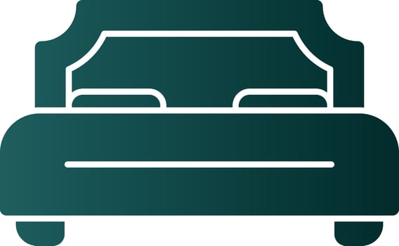 Double Bed Vector Icon Design