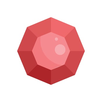 Collection gemstone icon flat isolated vector