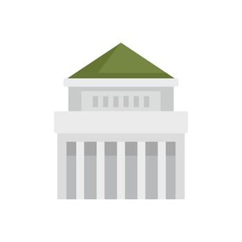 Nigeria court building icon flat isolated vector