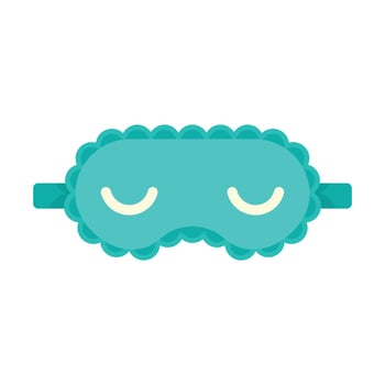 Flight sleeping mask icon flat isolated vector
