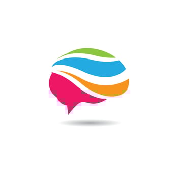 Brain symbol vector icon illustration