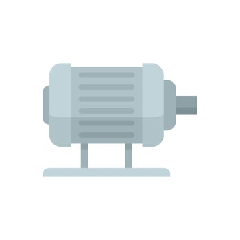 Electric motor icon flat isolated vector