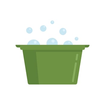 Sauna wash basin icon flat isolated vector
