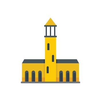 Swedish old building icon flat isolated vector