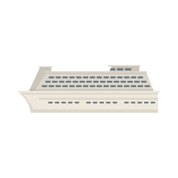 Life travel cruise icon flat isolated vector