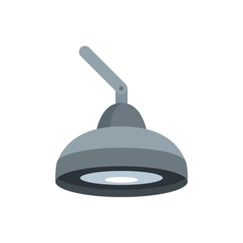 Care surgical light icon flat isolated vector
